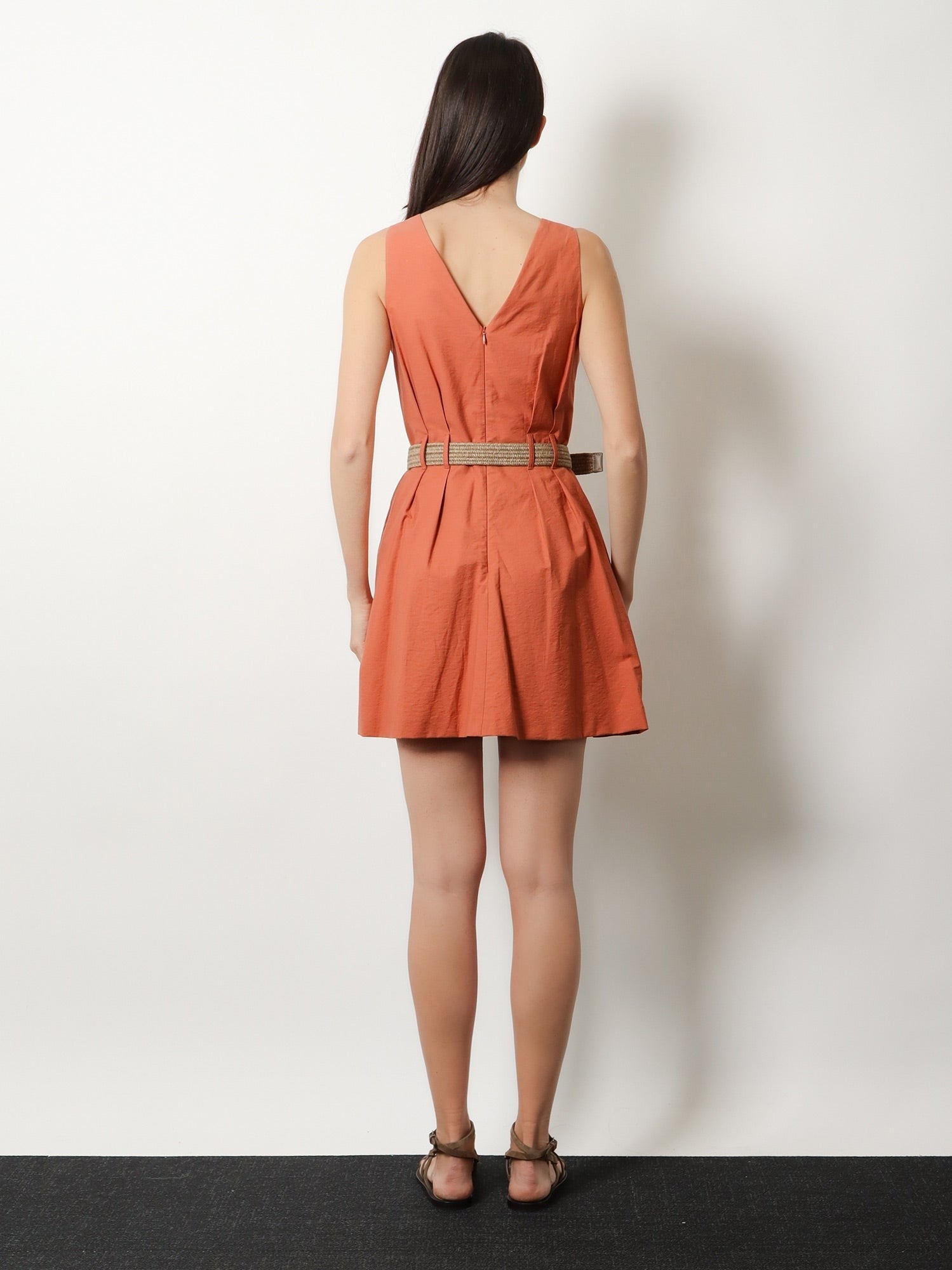 Brunello Cucinelli Women's Texture Twill Dress Orange