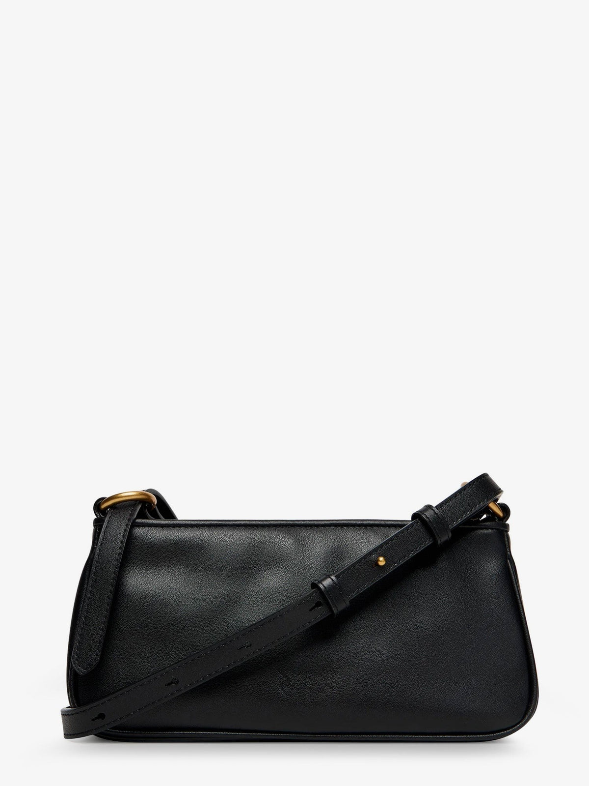 Pinko Women's Mini Half Moon Leather Crossbody Bag Black