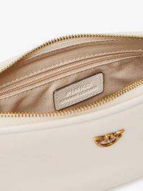 Pinko Women's Half Moon Mini Crossbody Bag White