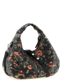 Ganni Mini Hobo Flowers Handbag Gold