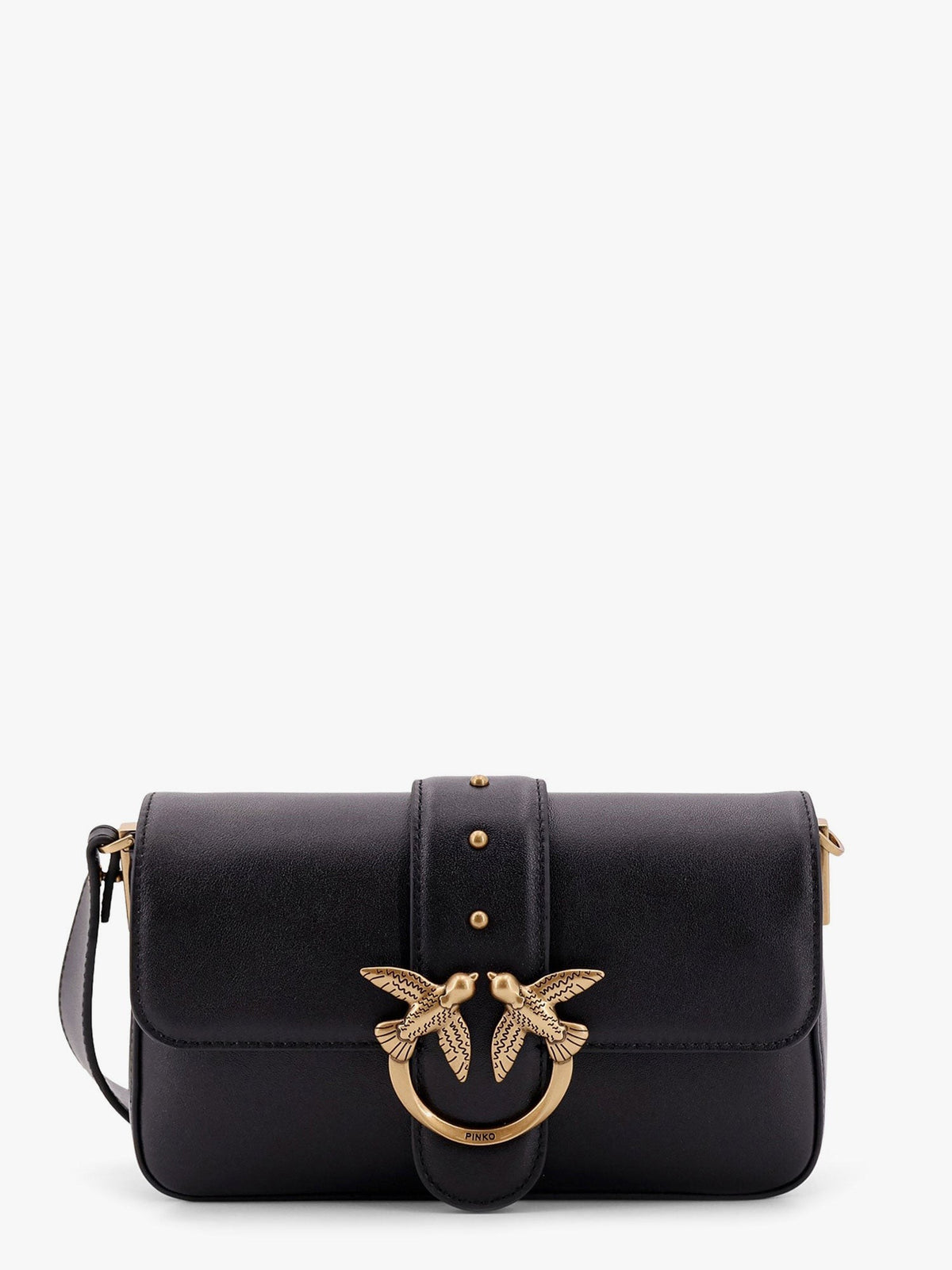 Pinko Women's Mini Love Bag Leather Crossbody Bag Black