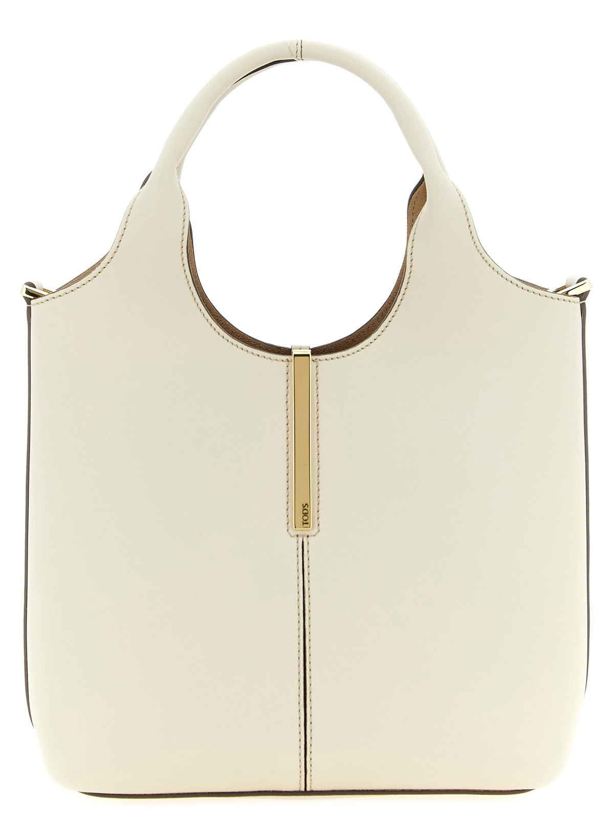 Tod's Mini Metal Plate Shopping Bag White