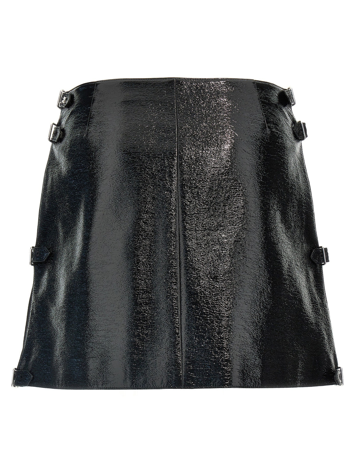 courrèges Mini Multi Sangle Vinyl Skirt Black
