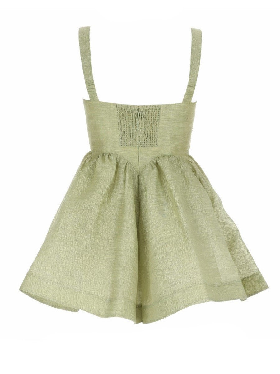 Zimmermann Women's Mini Rebellion Drape Dress Green