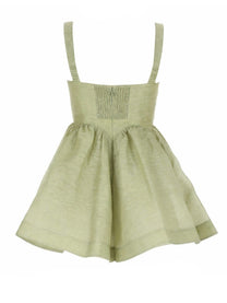 Zimmermann Women's Mini Rebellion Drape Dress Green