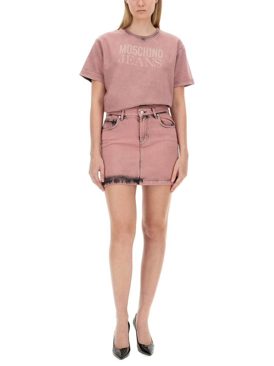 Moschino Jeans Women's Mini Skirt Blue