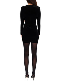 self-portrait Women's Mini Velvet Dress Black