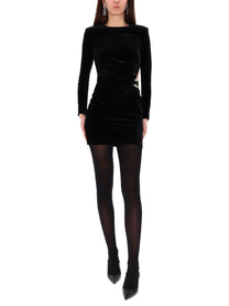 self-portrait Women's Mini Velvet Dress Black