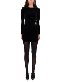 self-portrait Women's Mini Velvet Dress Black