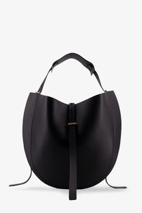 Minobossi women’s liz leather crossbody bag in black with minimalist design and gold-tone hardware