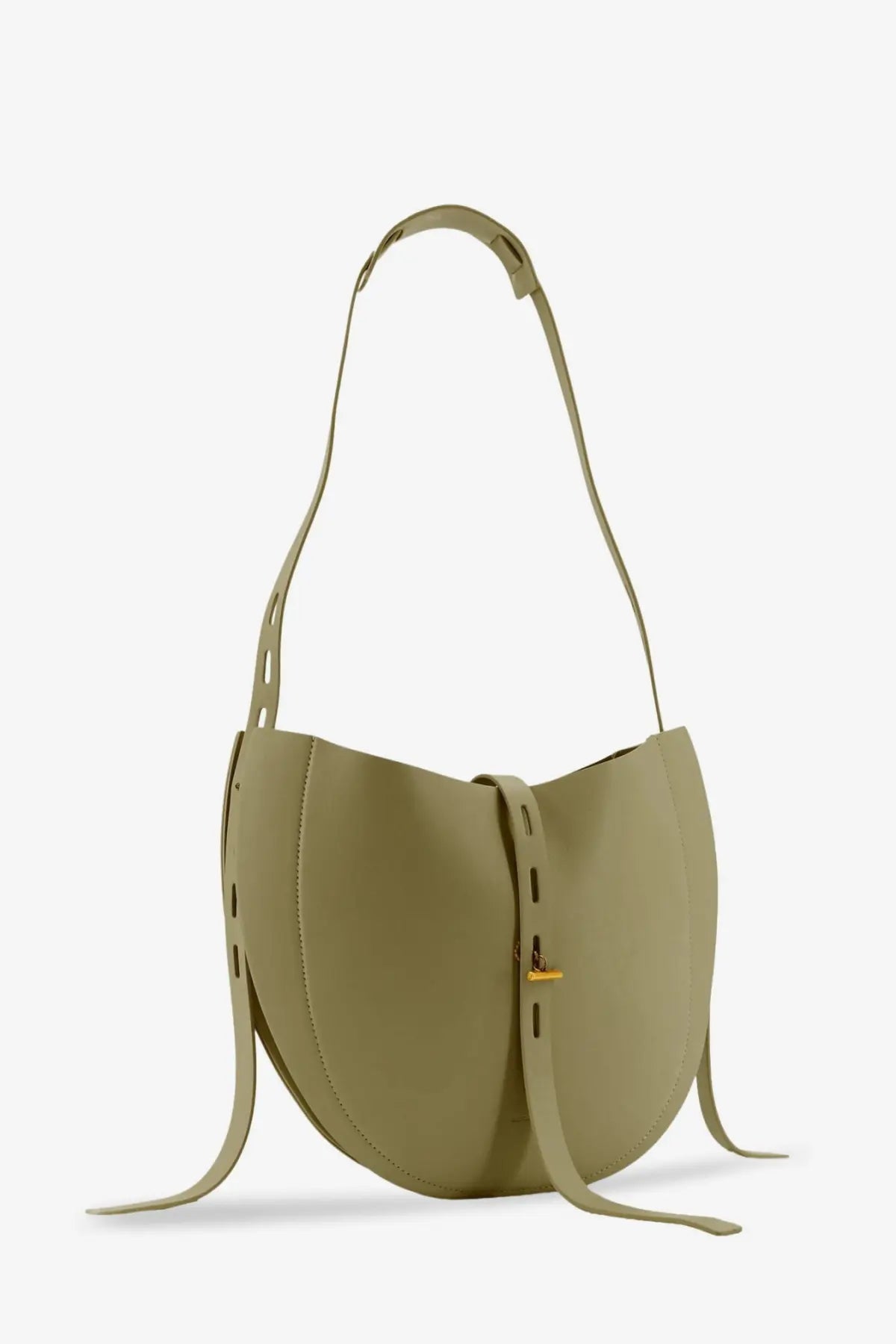 Minobossi womens lizzie olive green leather crossbody bag with minimalist design and gold-tone hardware