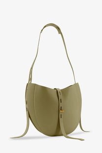 Minobossi womens lizzie olive green leather crossbody bag with minimalist design and gold-tone hardware