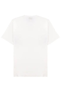 Missoni men’s white shirt with classic crew neck short sleeves made of minimalist cotton