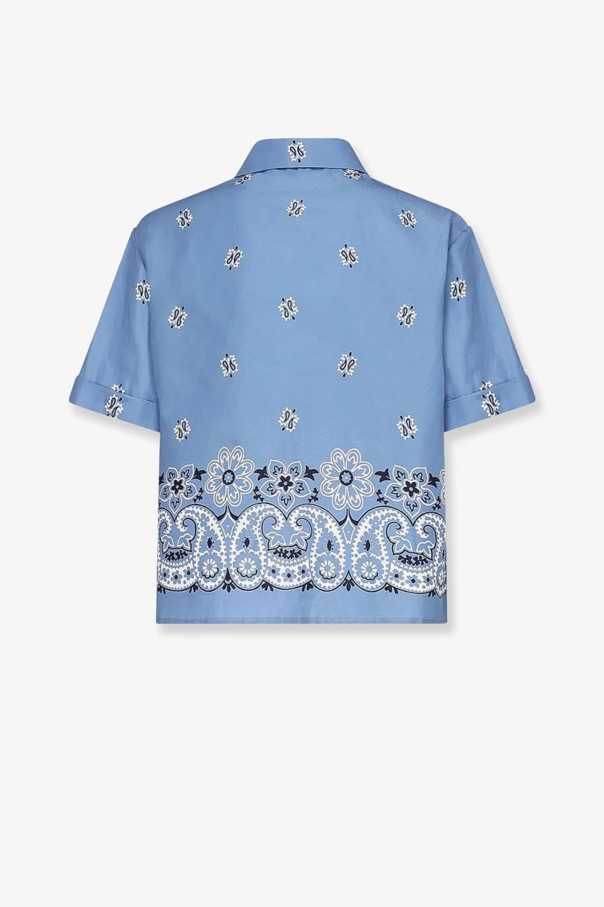 Miu Miu Women's Bandana Cotton and Linen Shirt White