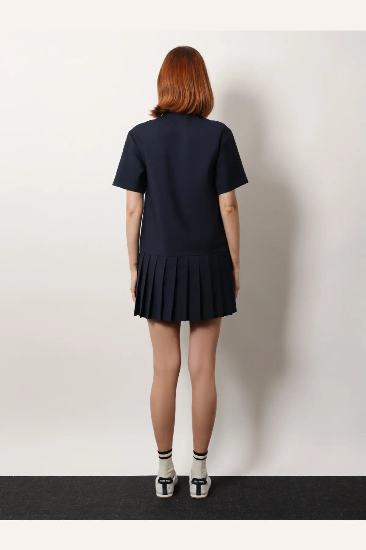 Miu Miu Women's Mohair and Virgin Wool Short Dress Blue