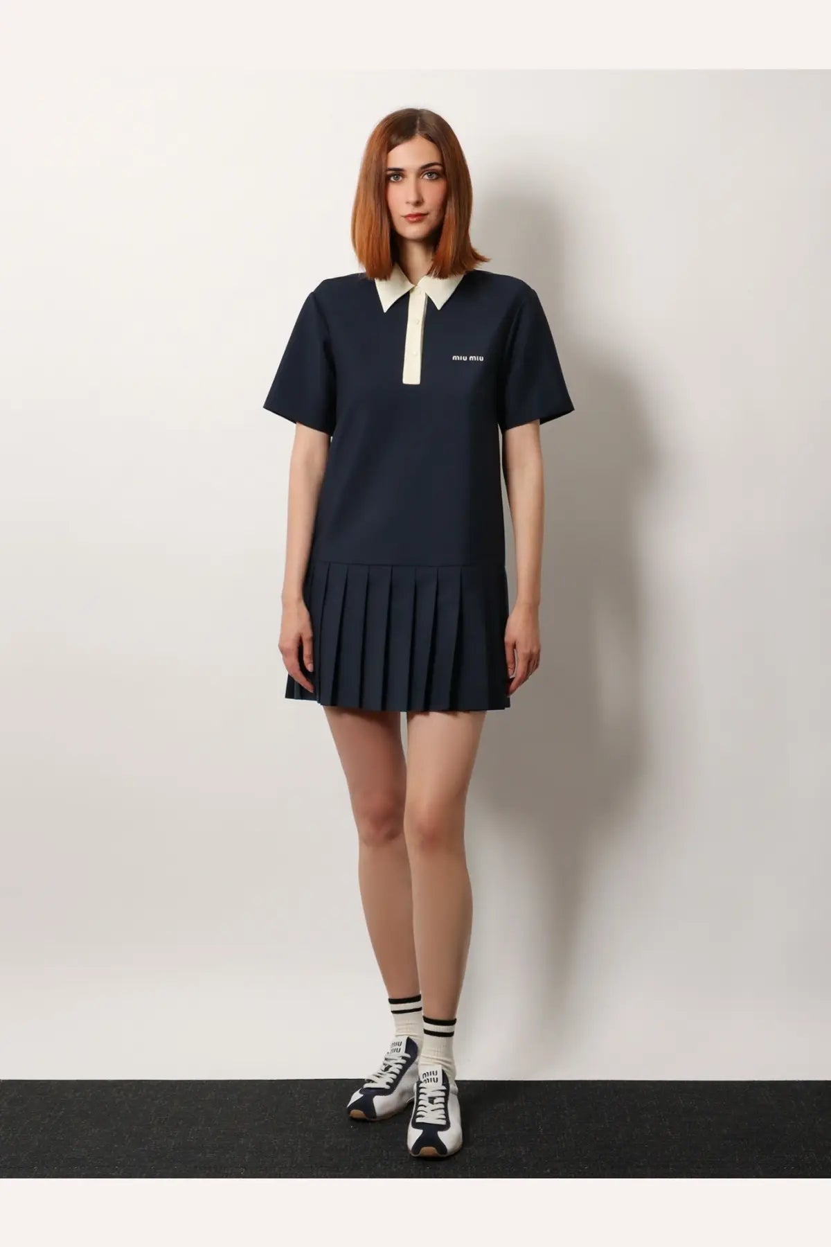 Miu Miu Women's Mohair and Virgin Wool Short Dress Blue