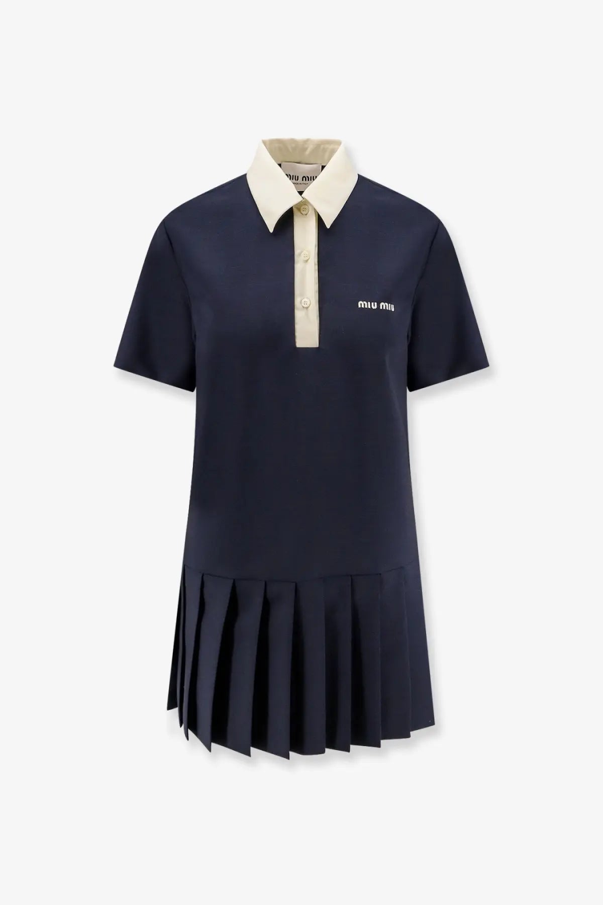 Miu Miu Women's Mohair and Virgin Wool Short Dress Blue