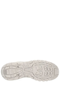 Off-white rubber sole with textured geometric tread on MM6 Maison Margiela men’s Salomon Acs Pro white sneaker