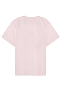 Mm6 Maison Margiela men’s oversized blush pink cotton t-shirt with relaxed fit and short sleeves