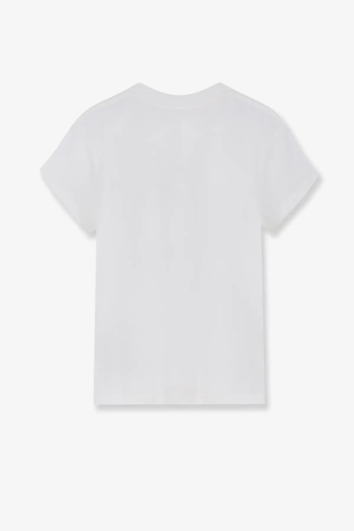 White short-sleeved cotton t-shirt with crew neck from mm6 maison margiela womens cotton shirt white collection