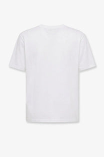 White cotton t-shirt with crew neck and short sleeves from mm6 maison margiela women’s cotton shirt white collection