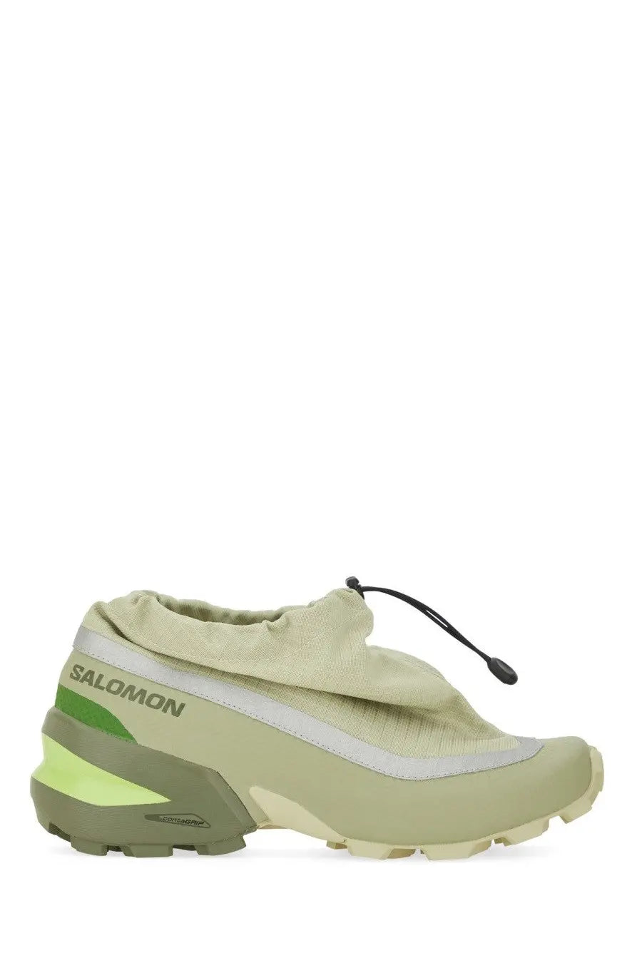 Mm6 maison margiela women’s cross low sneaker green with breathable mesh upper and lime accents for casual wear