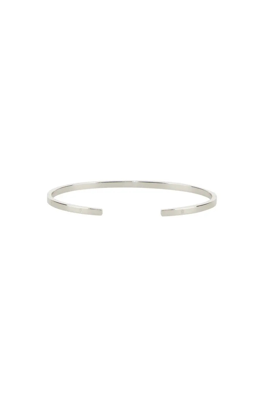 Mm6 maison margiela women’s silver-toned minimalist open cuff bracelet with sleek modern design