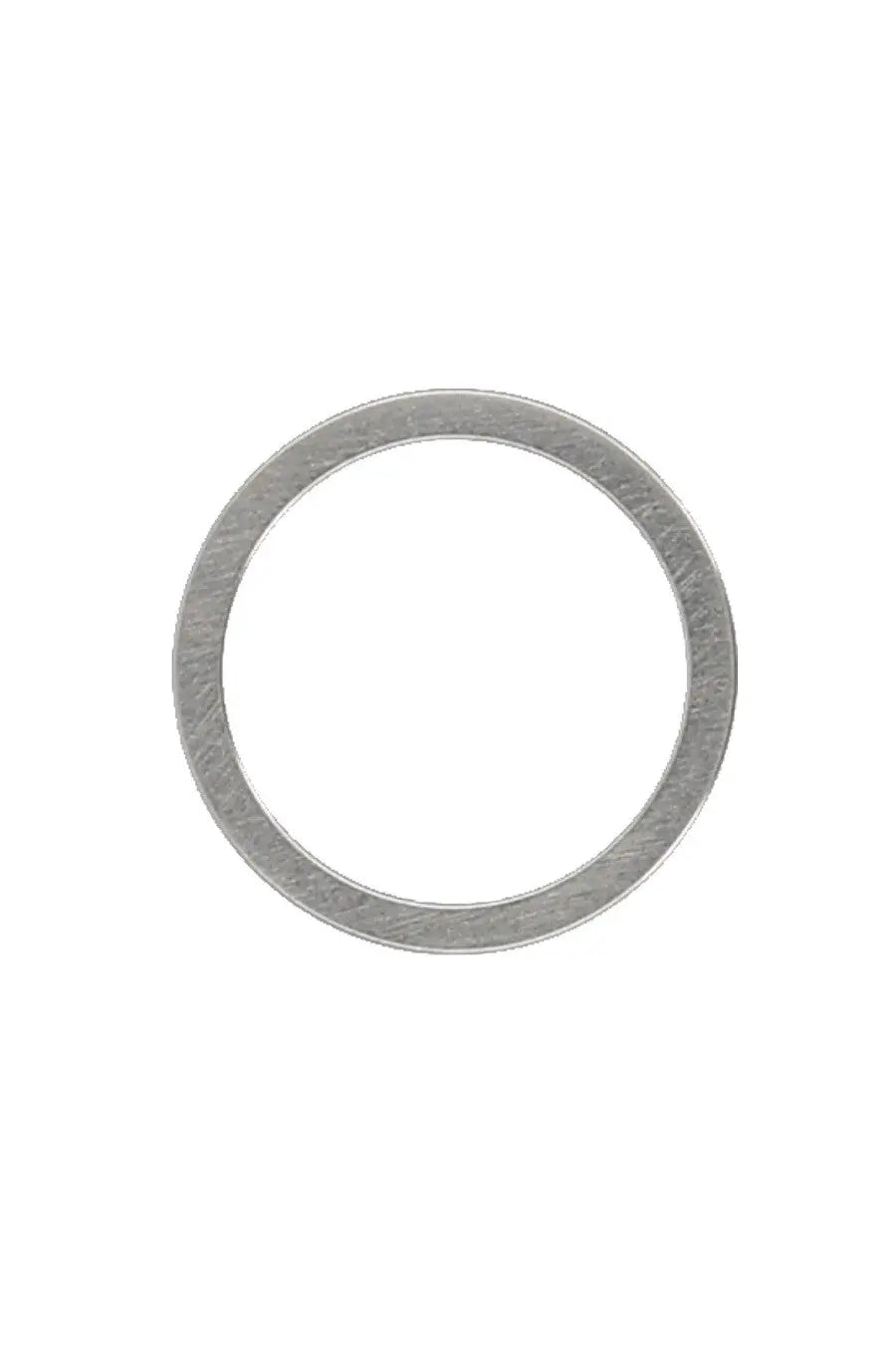 Silver metallic ring with a textured slightly brushed finish by MM6 Maison Margiela for women