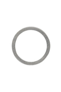 Silver metallic ring with a textured slightly brushed finish by MM6 Maison Margiela for women