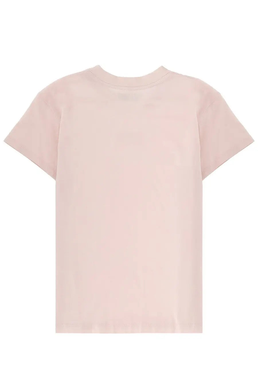 Mm6 Maison Margiela women’s shirt blue soft blush pink short-sleeved t-shirt with round neckline and minimalist design