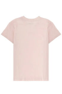 Mm6 Maison Margiela women’s shirt blue soft blush pink short-sleeved t-shirt with round neckline and minimalist design