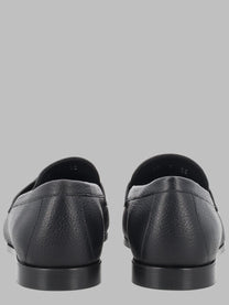 Ferragamo Men's Mocassino Con Fibbia Gancini Black