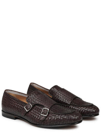 Mille885 Men's Mocassino in Pelle Intrecciata Brown