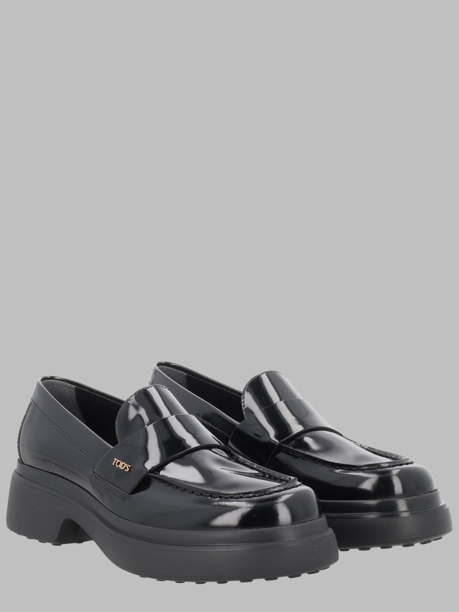Tod's Women's Mocassino in Pelle Spazzolata Black