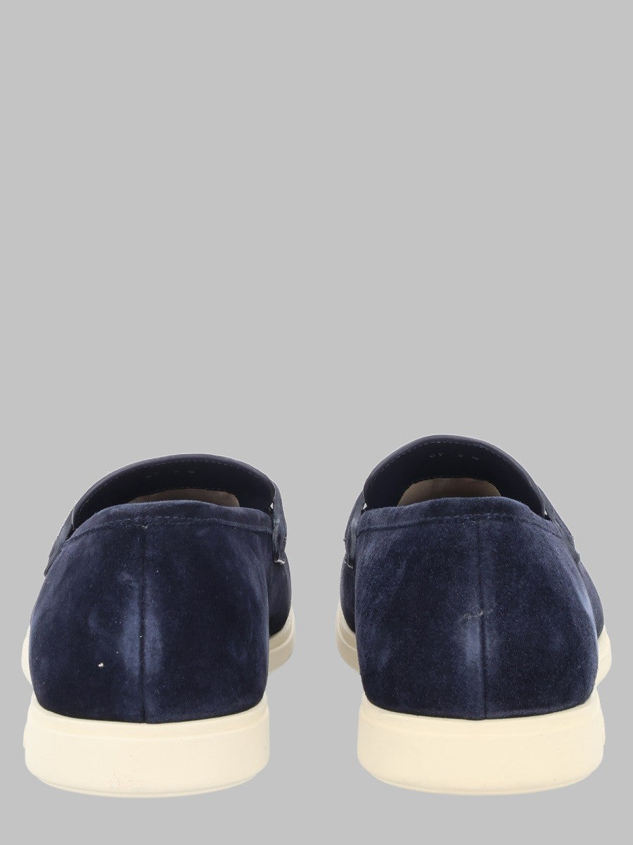 Ferragamo Men's Mocassino Informale Ornamento Gancini Blue