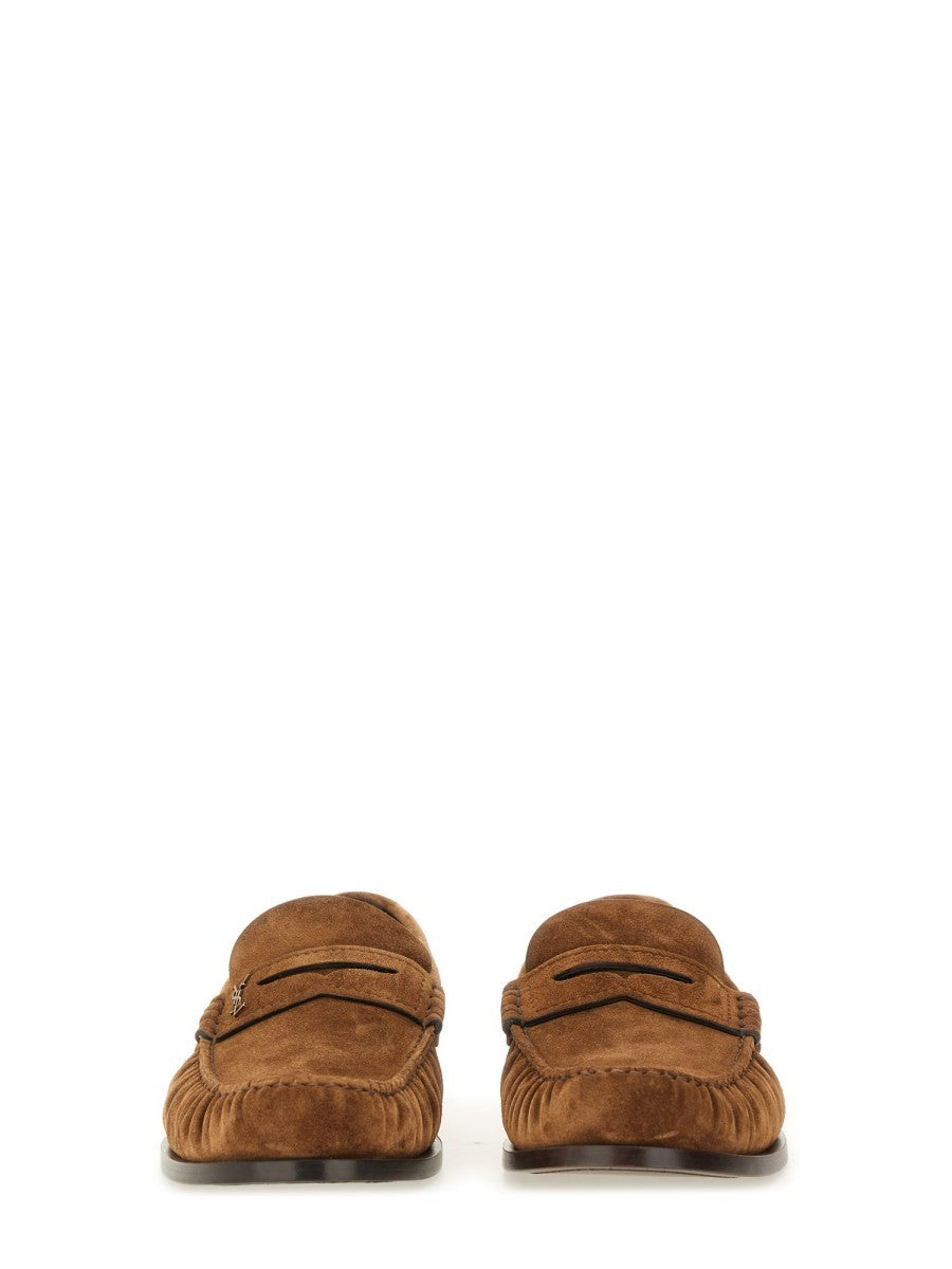 Saint Laurent Men's Mocassino Laurent Brown