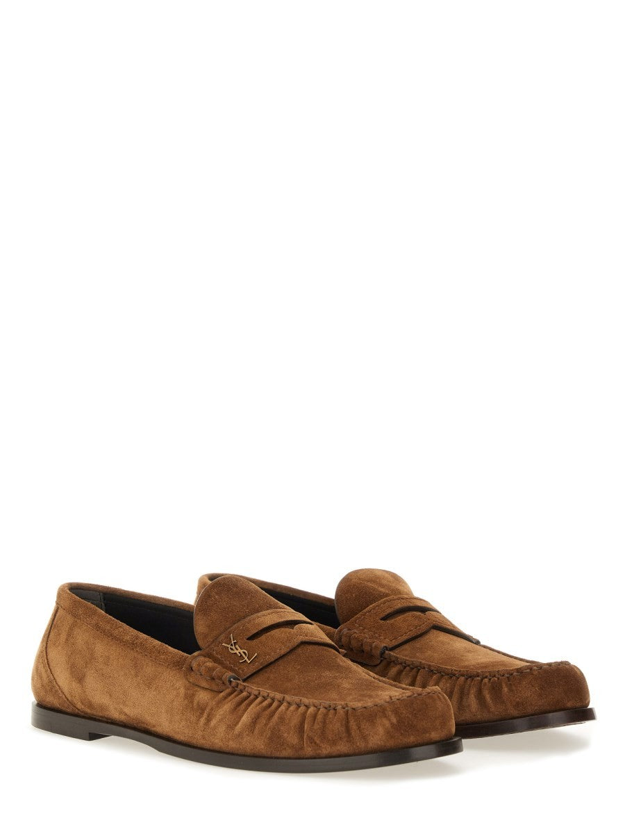 Saint Laurent Men's Mocassino Laurent Brown