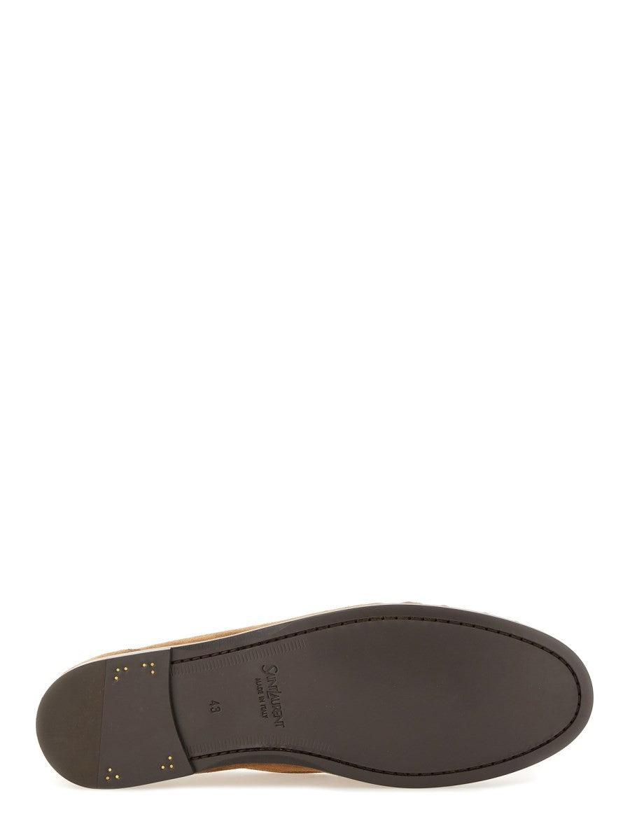 Saint Laurent Men's Mocassino Laurent Brown