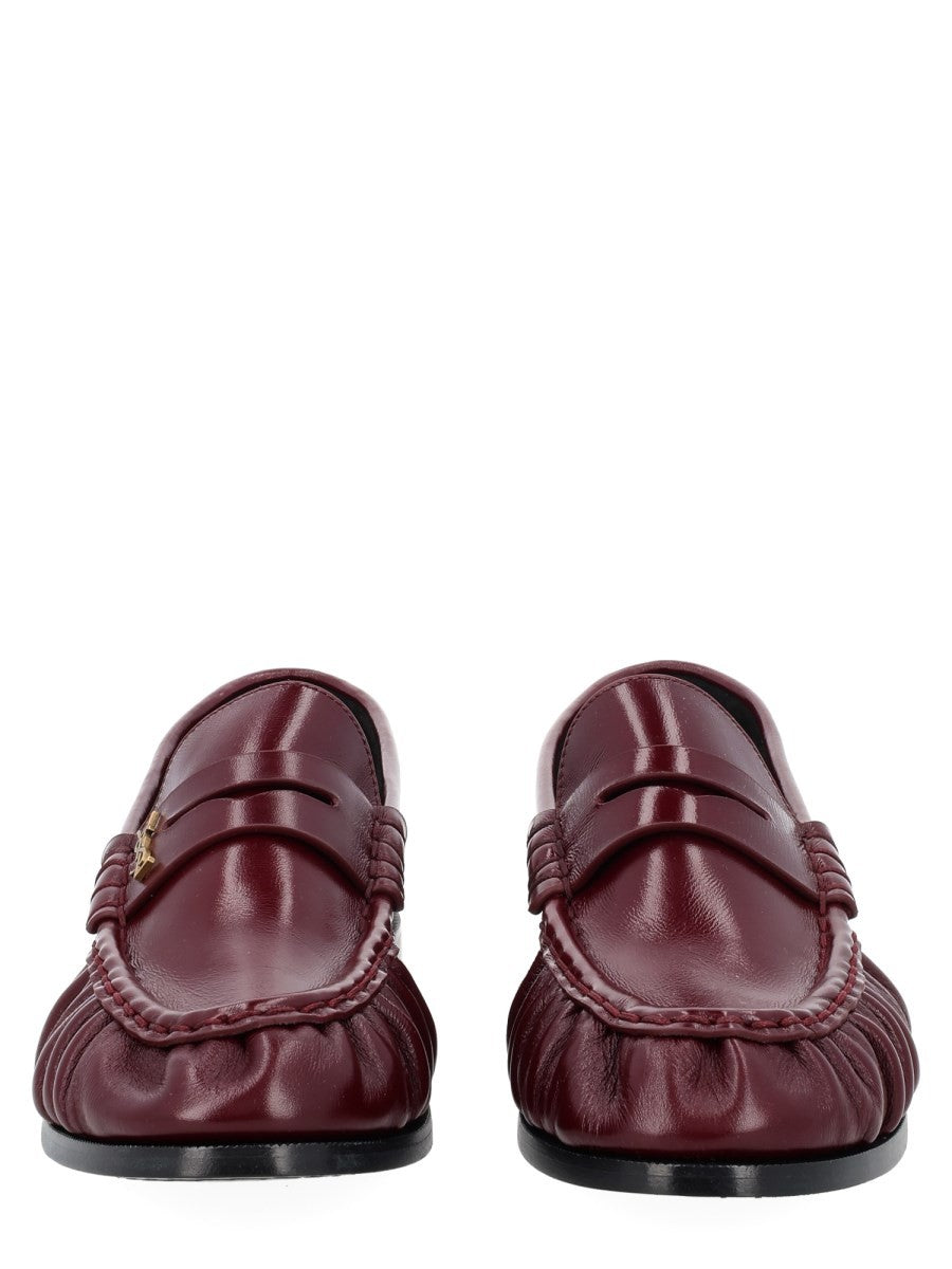 Saint Laurent Women's Mocassino Le Loafer Cassandre Red
