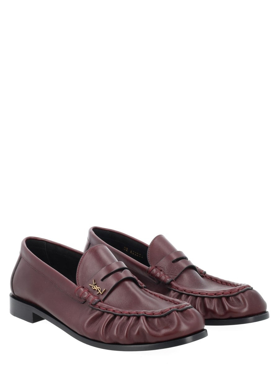 Saint Laurent Men's Mocassino Le Loafer Cassandre Red