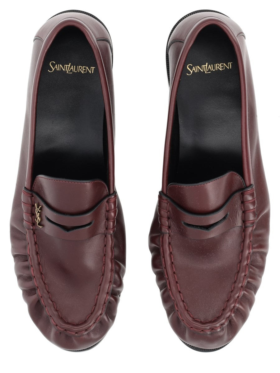 Saint Laurent Men's Mocassino Le Loafer Cassandre Red