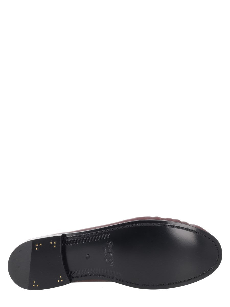 Saint Laurent Men's Mocassino Le Loafer Cassandre Red