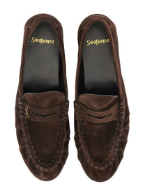 Saint Laurent Men's Mocassino LE Loafer Brown