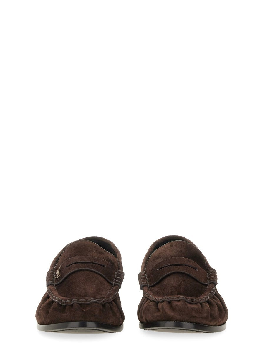 Saint Laurent Men's Mocassino LE Loafer Brown