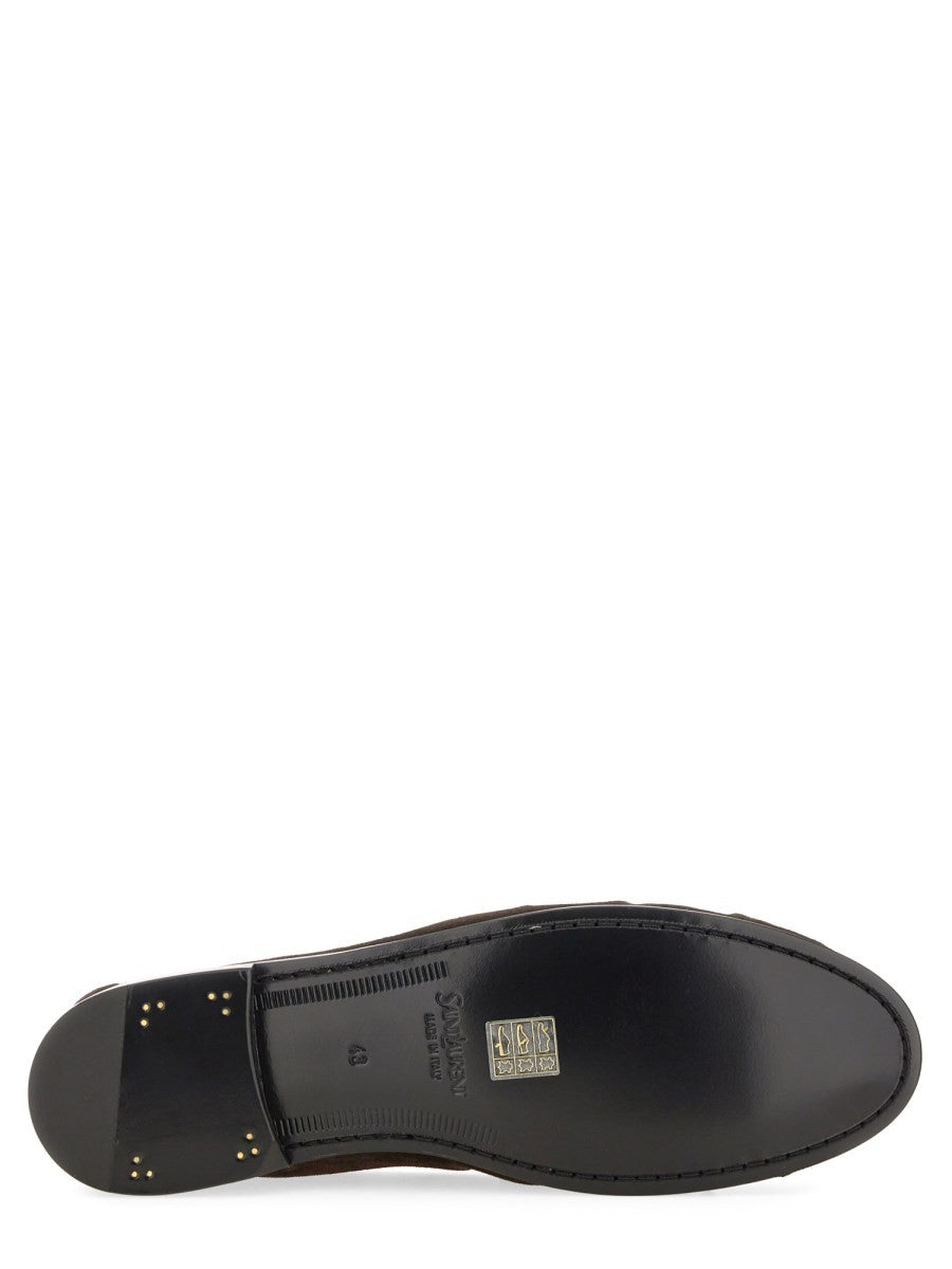 Saint Laurent Men's Mocassino LE Loafer Brown