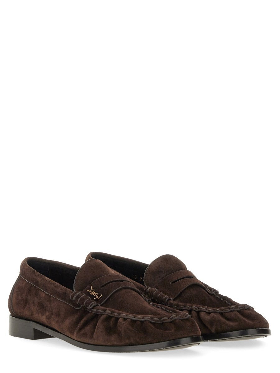 Saint Laurent Men's Mocassino LE Loafer Brown