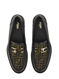 Fendi Men's Moccasin Olock Black