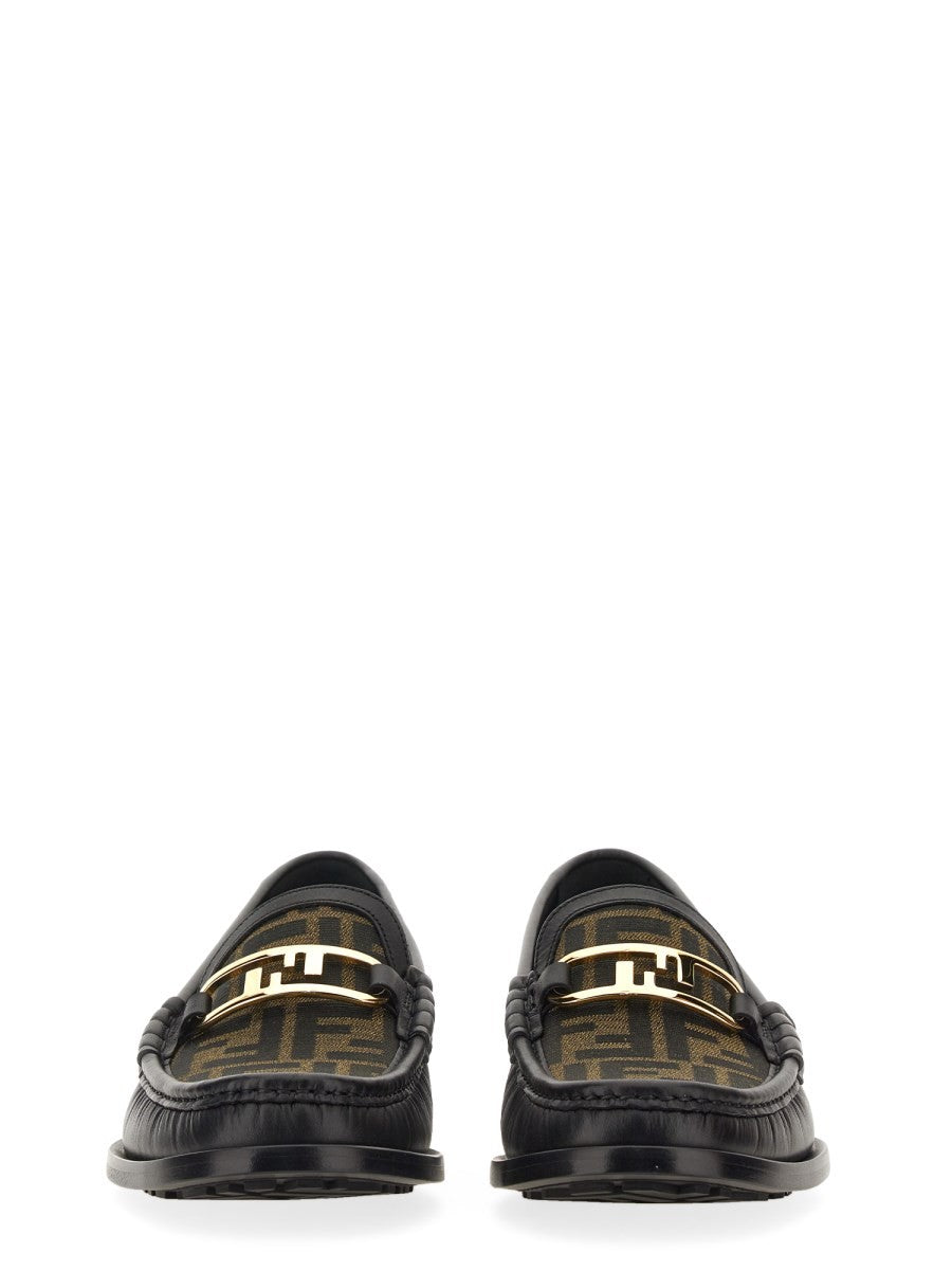 Fendi Men's Moccasin Olock Black
