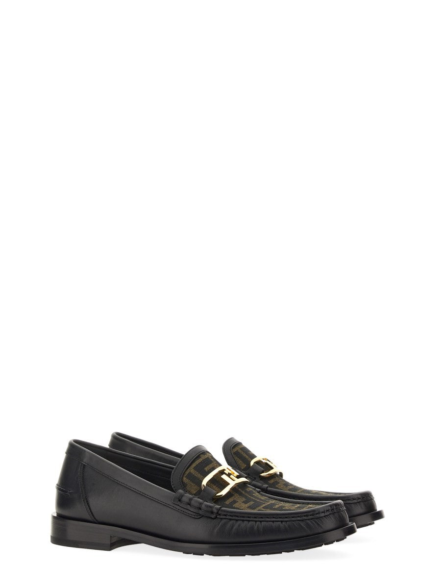Fendi Men's Moccasin Olock Black