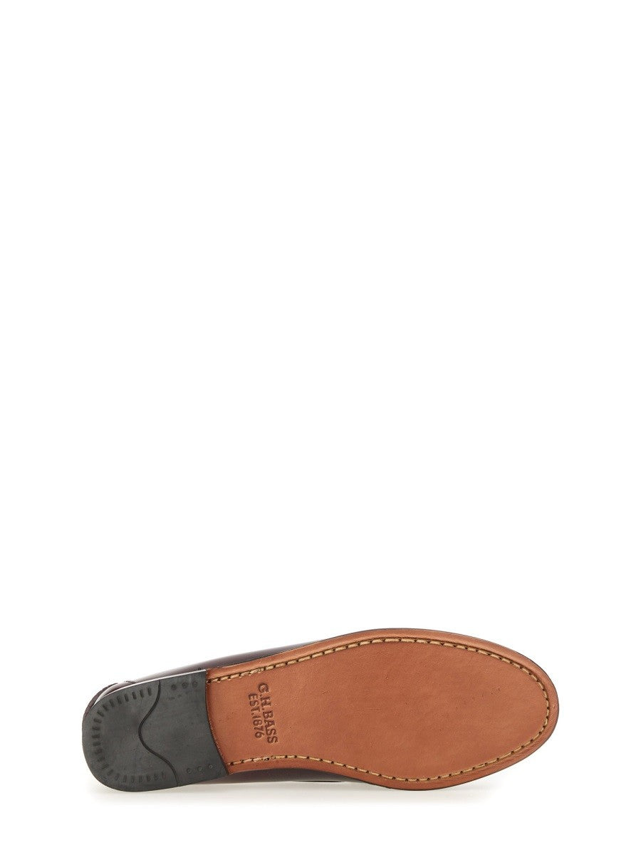 G.H. BASS Women's Moccasin Weejuns Esther Kiltie Red
